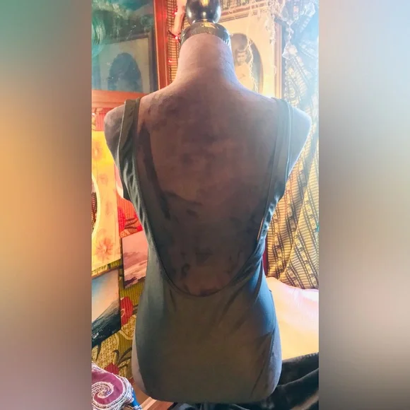 Old Stock No Tag Private Party Hola Beaches One Piece Slim Black Swim Suit ML - Picture 9 of 16